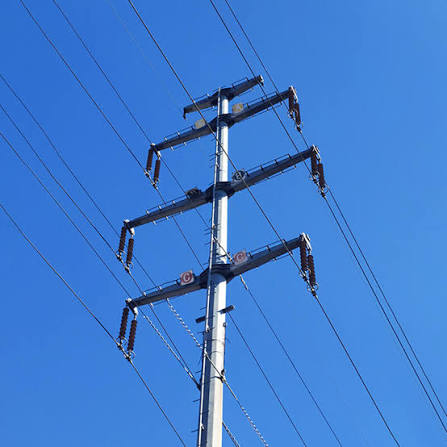 Guyed utility pole