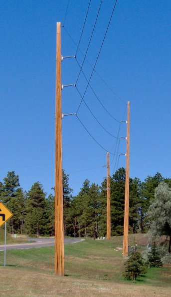 Self-supporting utility pole